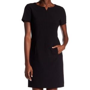 Tahari ASL Bi Stretch Shift Dress Black Sz 4
